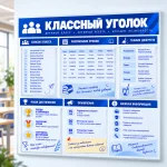 Классный уголок универсальный с карманами