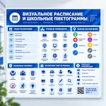Стенд «Визуальное расписание и школьные пиктограммы»
