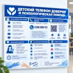 Информационный стенд «Детский телефон доверия и психологическая помощь»