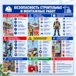 Стенд «Безопасность строительных и монтажных работ»