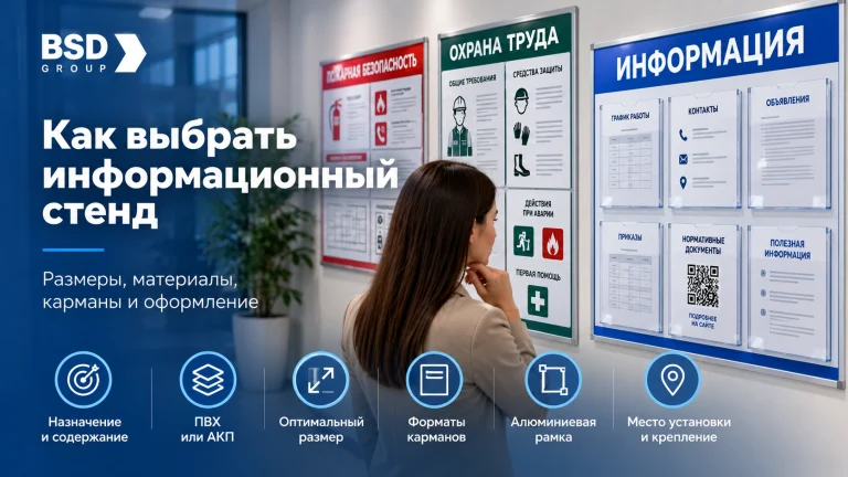 Как выбрать информационный стенд для организации