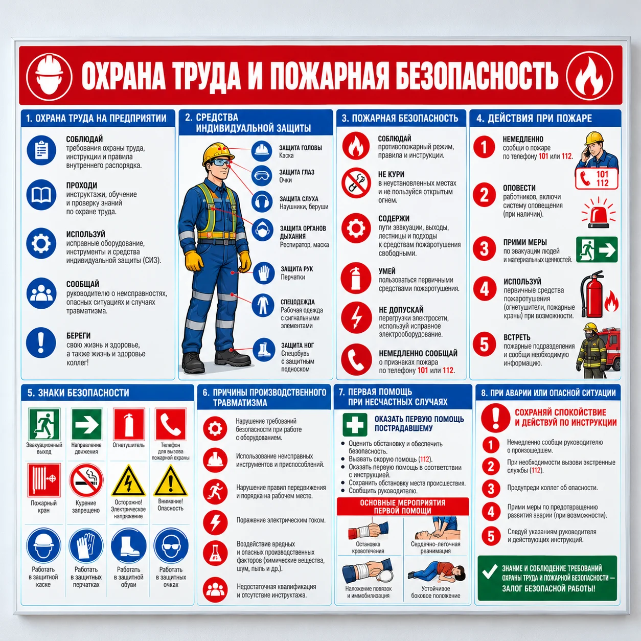Информационный стенд «Охрана труда и пожарная безопасность» Информационный стенд «Охрана труда и пожарная безопасность» — изображение 1