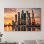 Картина «Москва-Сити на закате»