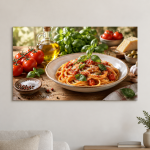 Картина «Средиземноморская кухня — паста и ингредиенты»