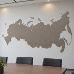 Корпоративная карта России с отметками филиалов
