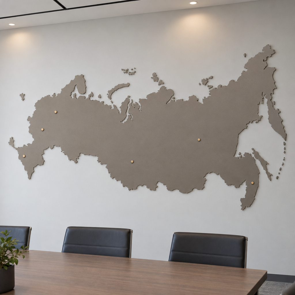 Корпоративная карта России с отметками филиалов Корпоративная карта России с отметками филиалов — изображение 1