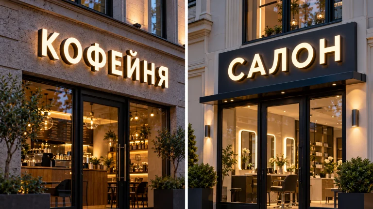 Объемные буквы на подложке или без нее: что выбрать