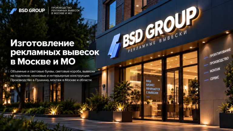 Изготовление рекламных вывесок