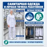 Стенд «Санитарная одежда и личная гигиена работников»