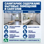 Стенд «Санитарное содержание бытовых помещений и санузлов»