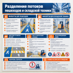 Стенд «Разделение потоков пешеходов и складской техники»
