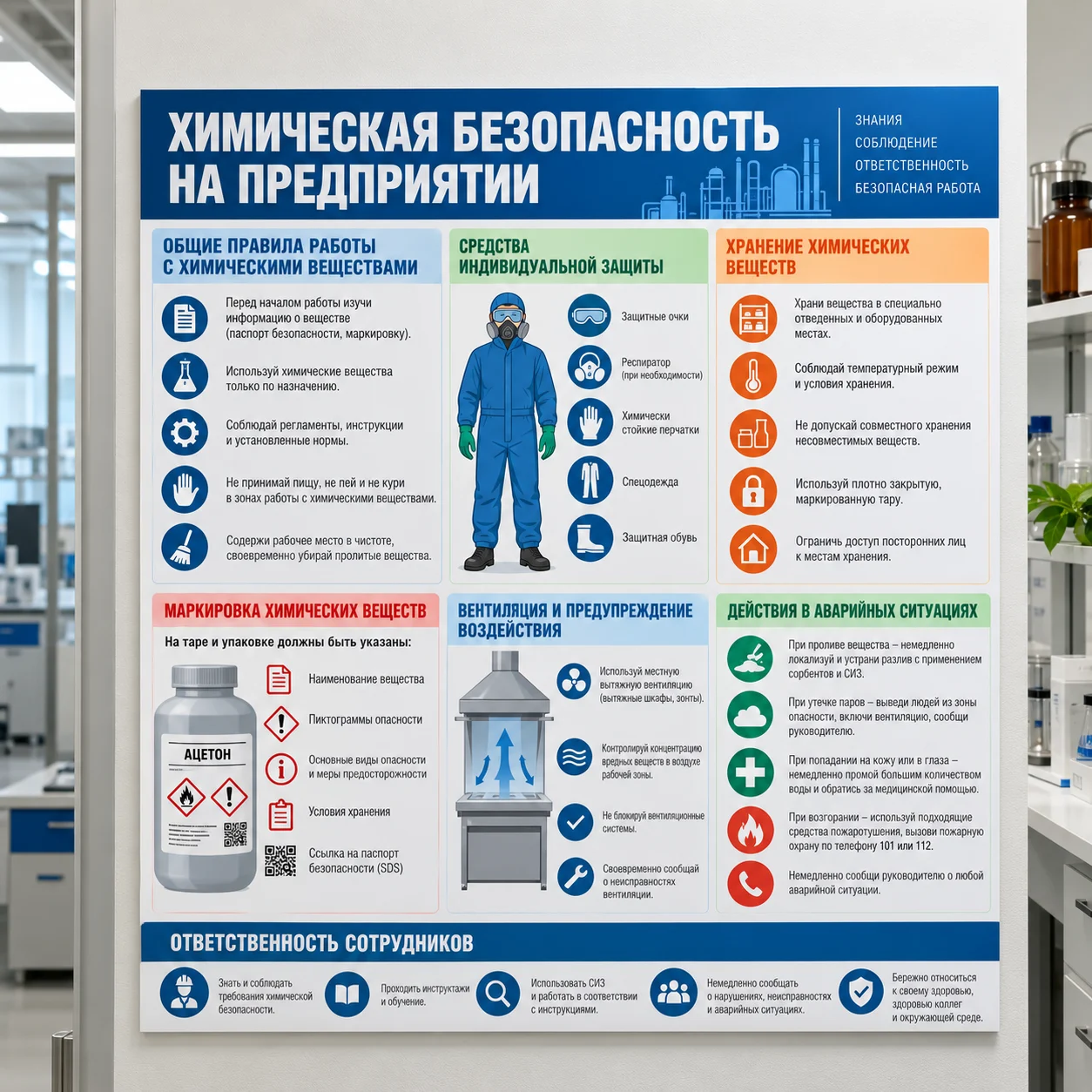 стенды химических производств 2 Стенд «Химическая безопасность на предприятии» — изображение 1