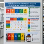 Стенд «Совместимость химических веществ и безопасное хранение реагентов»