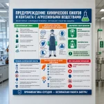 Стенд «Предупреждение химических ожогов и контакта с агрессивными веществами»