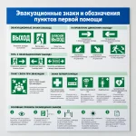 Эвакуационные знаки и обозначения пунктов первой помощи