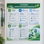 Информационный стенд «Уголок экологической безопасности» с карманами