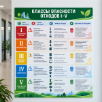 Стенд «Классы опасности отходов I–V»