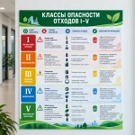 Стенд «Классы опасности отходов I–V»