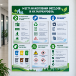Стенд «Места накопления отходов и их маркировка»