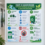 Стенд «Сбор и накопление отработанных батареек и аккумуляторов»