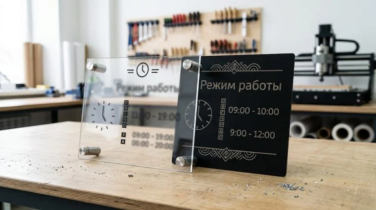 Изготовление табличек «Режим работы» на заказ